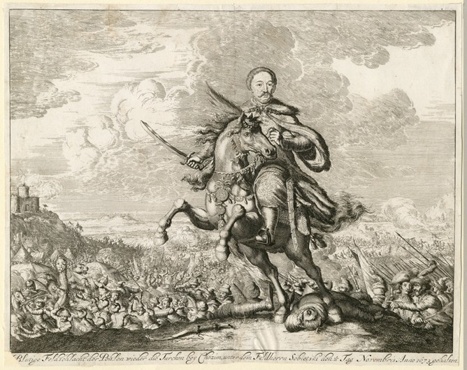 King John III Sobieski at the Battle of Khotyn on 11 November 1673 from Unbekannter Künstler