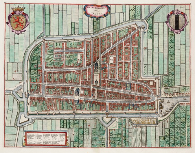 Map of Delft (Delfi Batavorum) from Unbekannter Künstler