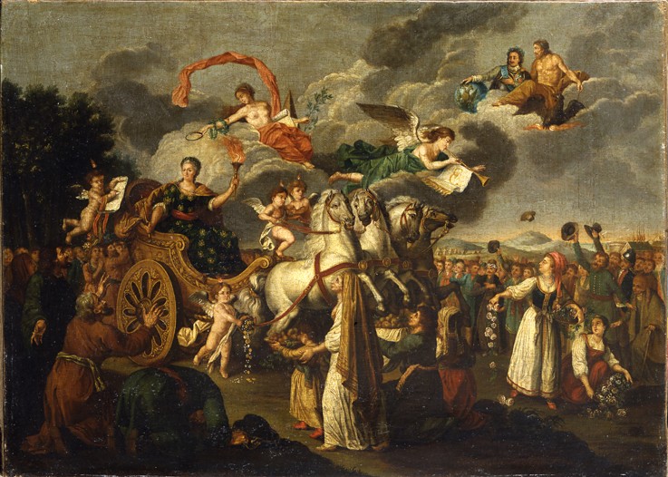 Catherine II on a journey across Russia in 1787 from Unbekannter Künstler