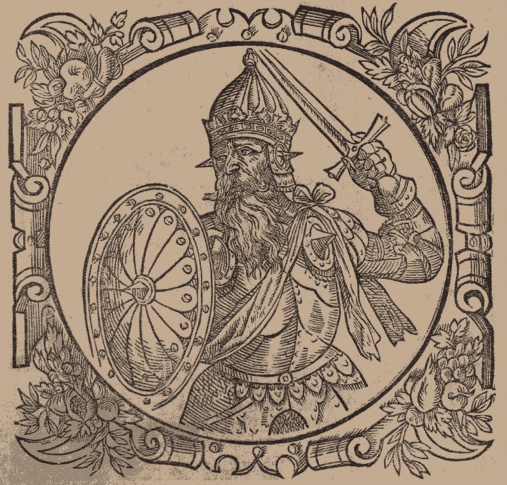 Mindaugas, King of Lithuania (From: Sarmatiae Europeae desscriprio... by A. Guagnini) from Unbekannter Künstler