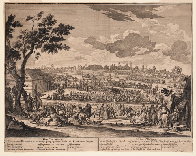 The free election of Augustus II at Wola, outside Warsaw, in 1697 from Unbekannter Künstler