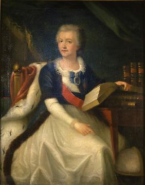 Portrait of the Princess Yekaterina R. Vorontsova-Dashkova (1744-1810), the first  President of the 