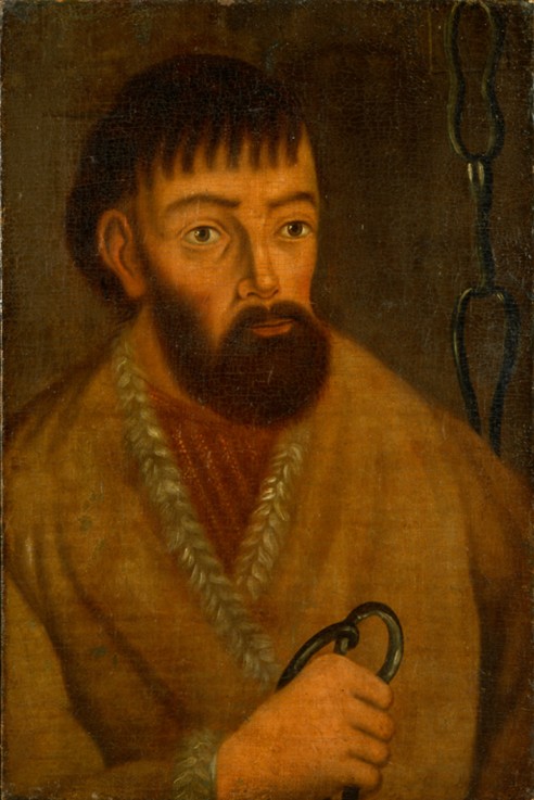 Portrait of the leader of a great Cossack insurrection Yemelyan I. Pugachev (c. 1742-1775) from Unbekannter Künstler