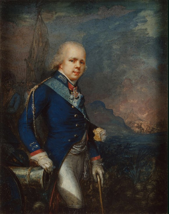 Portrait of Grand Duke Constantine Pavlovich of Russia (1779-1831) before the Battle of Novi from Unbekannter Künstler