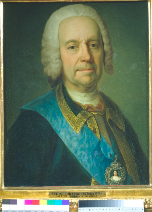 Portrait of Count Andrei Ivanovich Ushakov (1708-1739) from Unbekannter Künstler