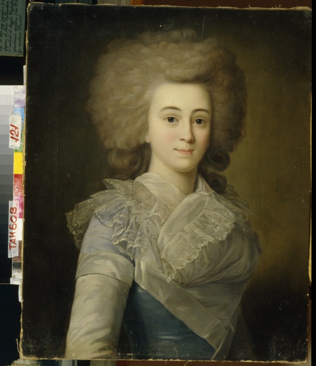 Portrait of Elisaveta Alexandrovna Stroganova (1745-1831) from Unbekannter Künstler