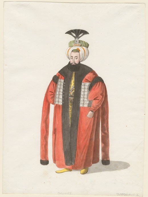 Portrait of Mahmud II (1785-1839), Sultan of the Ottoman Empire from Unbekannter Künstler