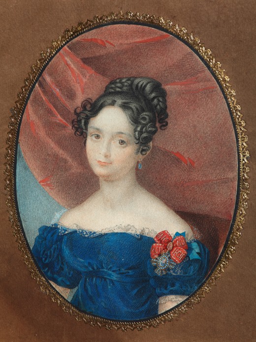Portrait of Maria Jakovlevna Naryshkina (1789-1854), née Lobanova-Rostovskaya from Unbekannter Künstler