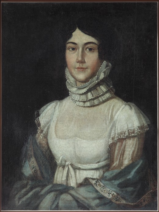 Portrait of Maria Mikhaylovna Lermontova (1795-1817) from Unbekannter Künstler
