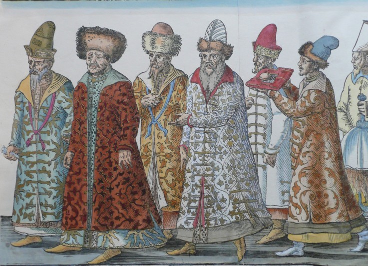 Portrait of Moscow Monarchs Ivan III, Vasili III Ivanovich, Ivan IV of Russia and entourage from Unbekannter Künstler