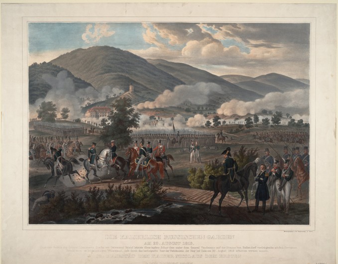 Russian Life-Guards Regiment at the Battle of Kulm on 29 August 1813 from Unbekannter Künstler