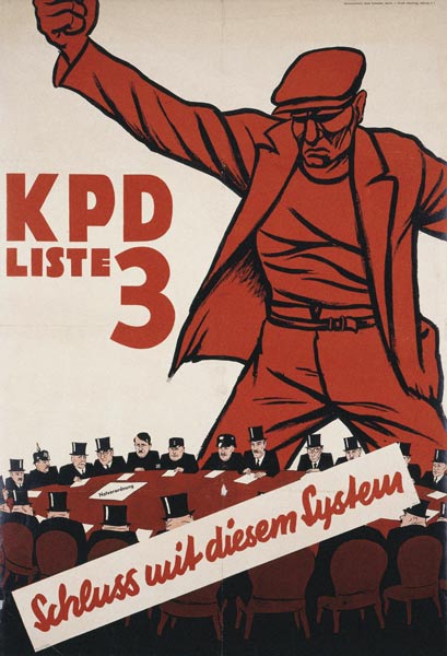 End of this system. KPD election poster from Unbekannter Künstler