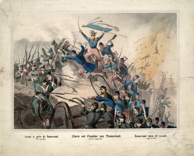 The capture of Bomarsund on August 15, 1854 from Unbekannter Künstler