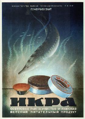 Advertising Poster for the Sturgeon caviar