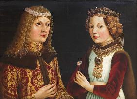 Wedding portrait of Ladislaus the Posthumous (1440-1457) and Magdalena of Valois (1443-1495)