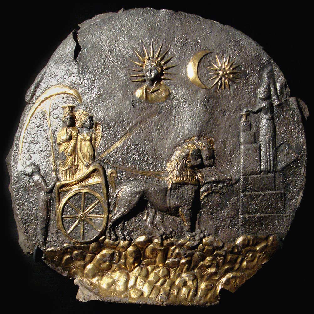 A round medallion plate describing Cybele from Unbekannter Meister