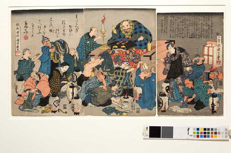 Der Mönch Ikkyu predigt über die Höllenqualen der Reichen from Utagawa Kuniyoshi