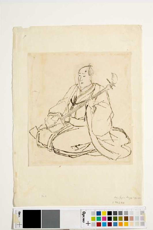Shamisen-Spieler. from Utagawa Kuniyoshi