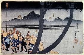 Number 2: Hodogaya, Totsuka, Fujisawa and Hiratsuka Stations, from ''Famous Views of the Fifty-three