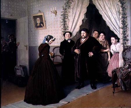 The Governess Arriving at the Merchant's House from Vasili Grigorevich Perov