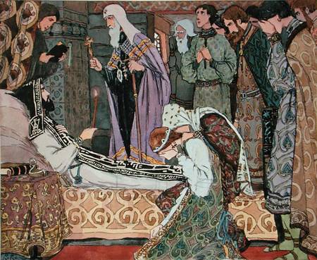 Deathbed of the Grand Duke Dmitry of Don (1350-89) from Vasili Vasil'evich Vladimirov