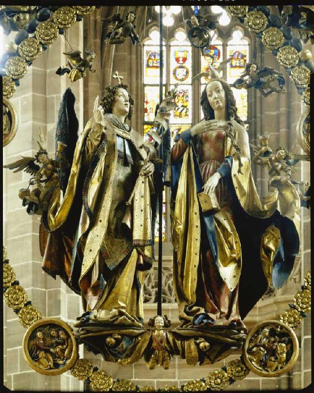 Der Englische Gruß: Maria und der Engel Gabriel from Veit Stoß