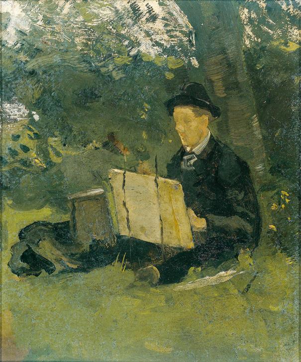 painting under a tree from Jan Verkade