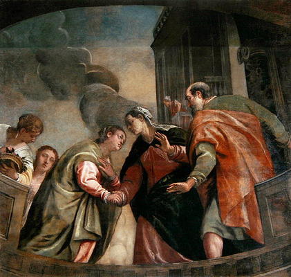 The Visitation (oil on canvas) from Veronese, Paolo (aka Paolo Caliari)