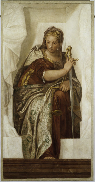 Justitia / Painting by Veronese from Veronese, Paolo (aka Paolo Caliari)