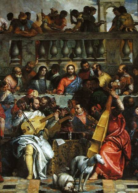 The Marriage Feast at Cana, detail of Christ and musicians from Veronese, Paolo (aka Paolo Caliari)
