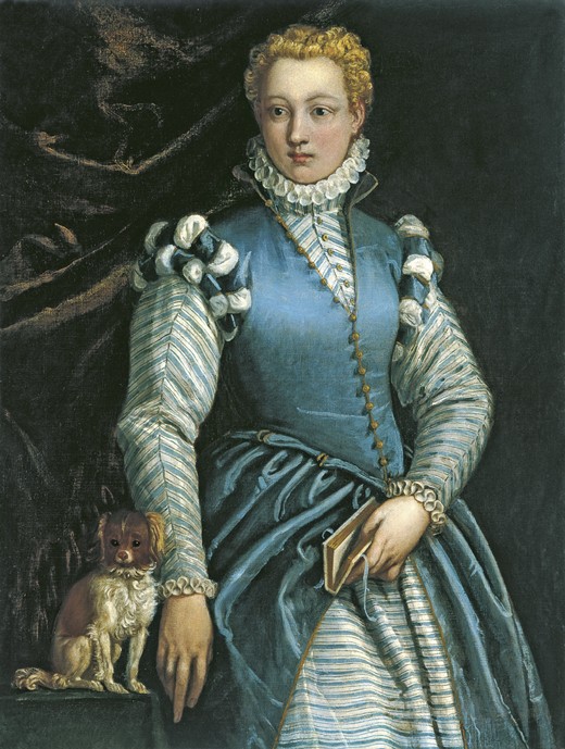Portrait of a Woman with a dog from Veronese, Paolo (aka Paolo Caliari)
