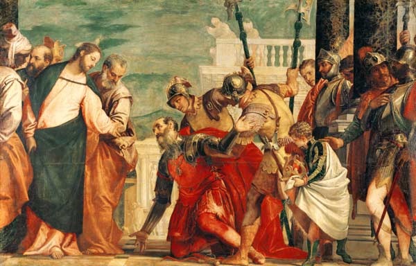 Jesus and the chieftain of capers Aum. from Veronese, Paolo (aka Paolo Caliari)