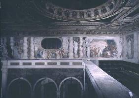 St. Sebastian before the Emperor, his Martyrdom amd three Sibyls, frescos from the gallery