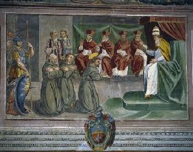Die Bestaetigung der Ordensregel des Heiligen Franziskus durch Papst Honorius III.