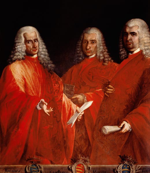 Portrait of Three Lawyers, Giovanni Dolfin, Gaetano Minotto and Lodovico Angarano from Vicenzo Guarana