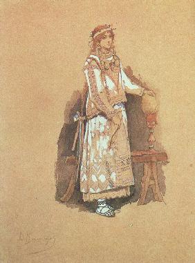 Costume design for the opera "Snow Maiden" by N. Rimsky-Korsakov