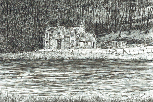 house across the river Spey from Vincent Alexander Booth