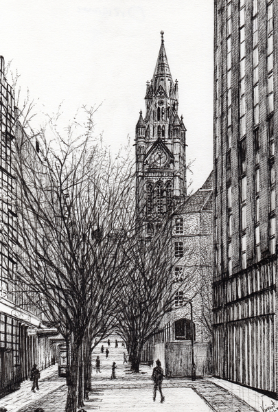Manchester Town Hall from Deansgate from Vincent Alexander Booth