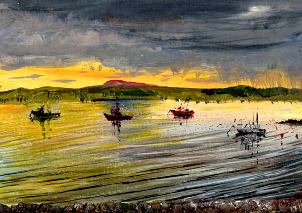 On Holy Island at sunset from Vincent Alexander Booth