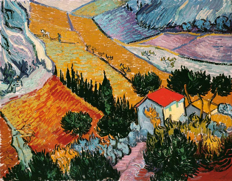 Landscape with House and Ploughman from Vincent van Gogh