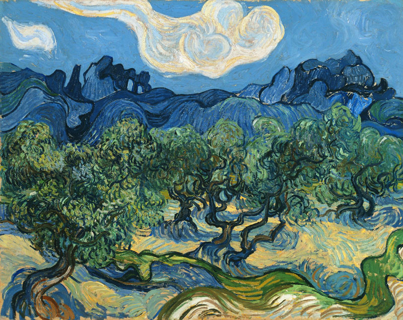 Landscape with olive trees from Vincent van Gogh