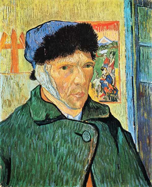 Self-portrait with an obliged ear from Vincent van Gogh