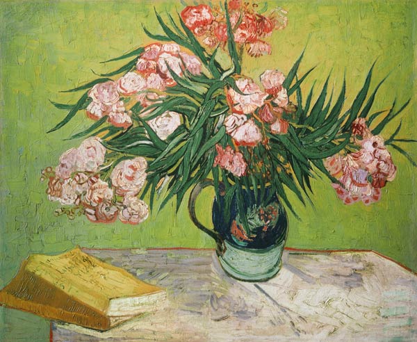 Still life with oleander and books from Vincent van Gogh