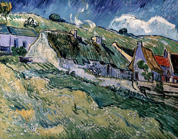 Thatched cottages in Cordeville from Vincent van Gogh