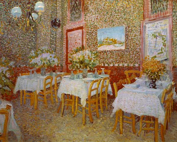 Interior of a restaurant from Vincent van Gogh