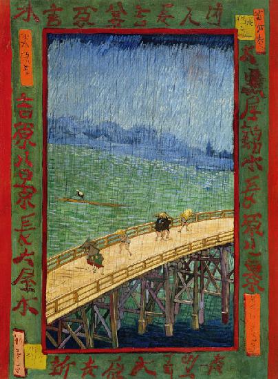 Bridge in the Rain (after Hiroshige)