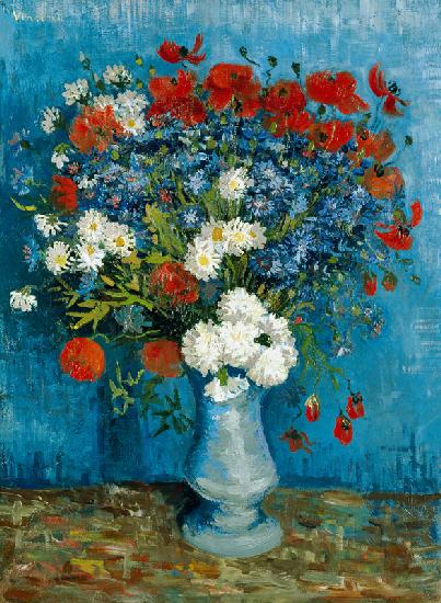 Still Life: Vase with Cornflowers and Poppies