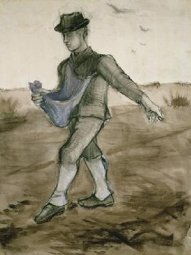 The Sower, 1881 (pencil, pen & brown