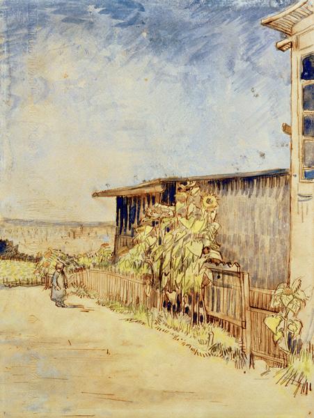 V.v.Gogh, Shed with Sunflowers / Waterc.