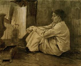 V.van Gogh, Woman Near Stove /Draw./1882